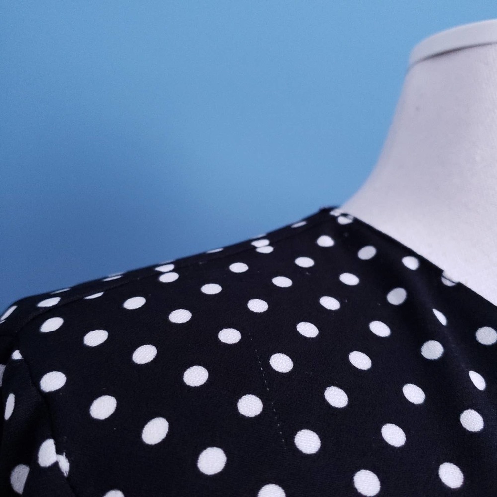 Zara Frilled Bell Sleeve Polka Dot Top - Picture 3 of 9